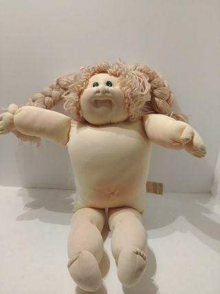 V1 Vinage Cabbage Patch Soft Cloth Face Signed By Artist 1983 Hand Painted 22 "
