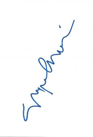 Giorgio Armani " Fashion Designer " Signed 4x6 Inch White Card Autograph