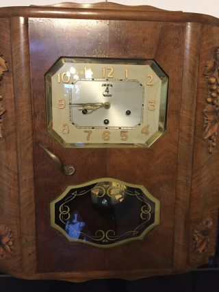 Very Rare,  Q - Strike 4 Melody Lcb 4 Airs Antique French Wall Clock - Circa 1920s