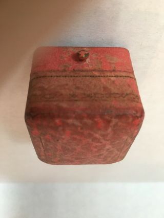 Vintage Antique Freemason Masonic Ring Red Stone Size 10.  25 10K Gold 6 Grams Box 3