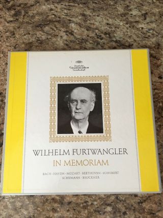 Wilhelm Furtwangler In Memoriam Bach Mozart Beethoven Lp Record Box Set
