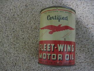 Vintage Fleet - Wing One Quart Oil Can Nr