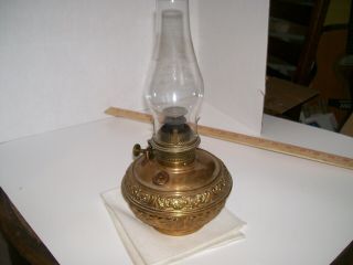Bradley Hubbard Oil Lamp Antique " The B&h " Sweet Brass