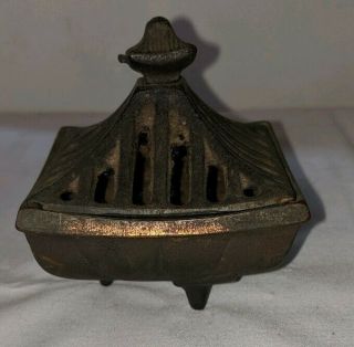 Antique Vantines Iron Incense Burner
