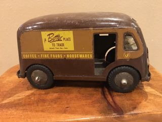Vintage Banner Pressed Steel & Litho Jewel Tea Co.  Delivery Van Truck - Cool