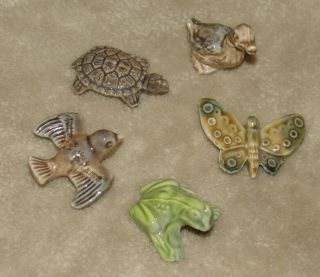 Wade Whimsies Canadian Series Red Rose Tea Figurines Turtle Butterfly Frog More