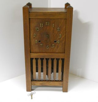 Arthur Pequegnat Mantle Clock,  Tokio Model,  Mission Style,  C1910,  Berlin,  Ontario