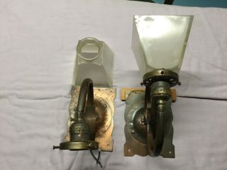 Vintage Set Of 2 Arts And Craft Copper Wall Sconces
