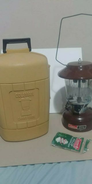 Coleman Model 275 - Lantern - With Carrying Case.  Glass Missing Piece Broken