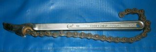 Vintage Craftsman Chain Wrench 12” Tool With 15 " Chain 4 " Chain Strap Wrench