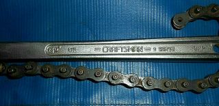 VINTAGE CRAFTSMAN CHAIN WRENCH 12” TOOL WITH 15 