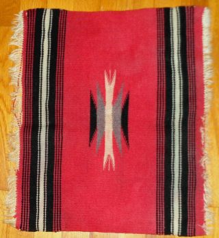Antique Navajo Rug Native American Indian Weaving Vintage 16 1/2 " X 19 "