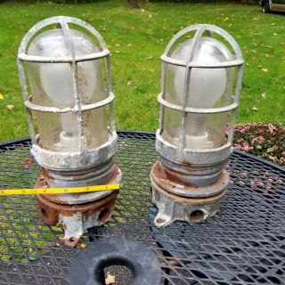 Vintage Appleton Cage And Explosion Proof Industrial Lighting