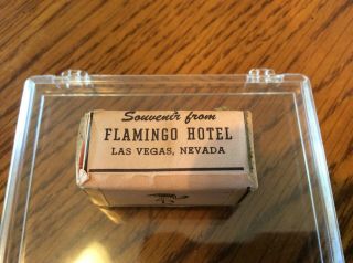 OLD Souvenier From The Flamingo Hotel Set Of Dice With RARE Wrapper 3
