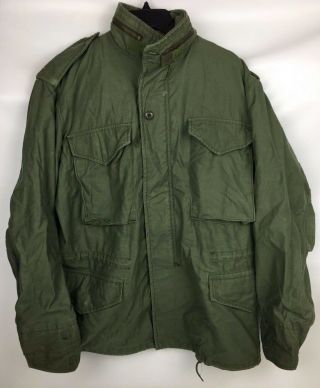 Vintage M65 M - 65 Field Jacket Od Green Small Regular Og - 107 Alpha Industries