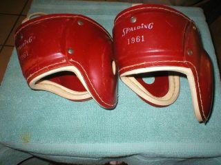 Vintage Pair Spalding Boxing Head Harness Gear Complete Great Label 1961