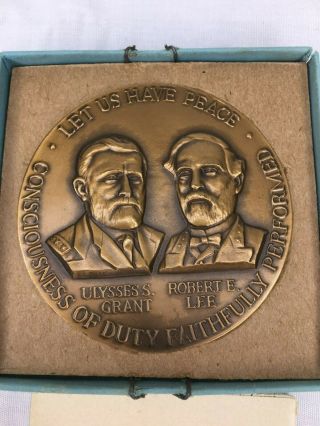 Civil War Centennial Commision 1961 - 1965 Bronze Medallion