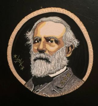 Civil War General Robert E Lee Orig Art Sketched Portrait On Wood Byartisttk