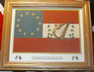 American Civil War Flag.  Csa.  Southern Irish Regiment,  Irish Harp Flag
