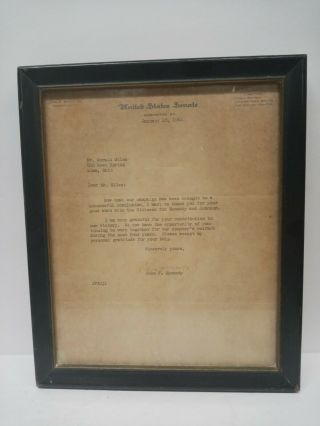 John F Kennedy Signed Letter 1961 United States Senate Presidential History