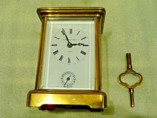 Matthew Norman Carriage Clock With Alarm,  Key Inside,  Out For Repair Project