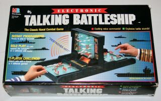 Vintage 1989 Electronic Talking Battleship - Great And 100 Complete