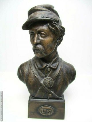 Civil War Union Soldier Sculpture Bust John Chalk Birchrun 1985