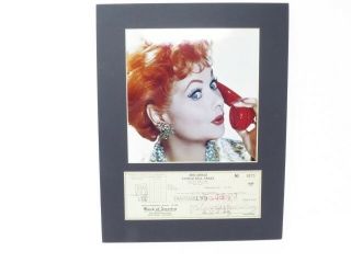 Lucille Ball Arnaz Signed Bank Of America Check 2/14/59 With
