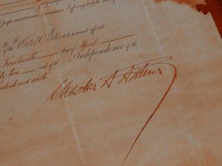 Chester A.  Arthur - Document Signed As President - Appoints Famed Civil War Poet