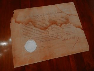 Chester A.  Arthur - Document Signed as President - Appoints Famed Civil War Poet 3