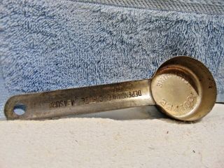 Vintage Metal Coffee Dependable Measuring Scoop Spoon