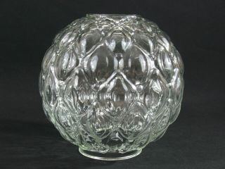 Gwtw Gone With The Wind Banquet Quilted Clear Glass Ball Lamp Globe 4” Fitter