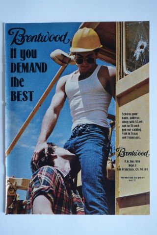 Vintage Gay Male Ad All Male Gay Men Construction Brentwood M4m 