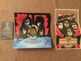 Kiss Kruise Cruise 7 Vii Signed Poster All 4 Members Gene Simmons Paul Stanley