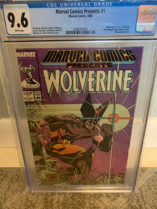 Marvel Comics Presents 1 Cgc 9.  6 1988 Wolverine/master Of Kung Fu/silver Surfer