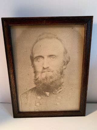 Confederate General Thomas J Stonewall Jackson Photo 1862 Certificate Of Authen