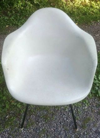 Rare Vintage Herman Miller Eames Fiberglass Shell Arm Chair Mcm Double Summit Mk