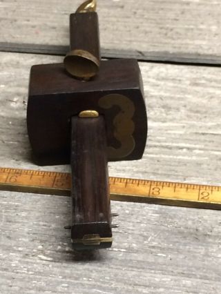 Vintage Stanley No.  77 Rosewood And Brass Mortise Gauge