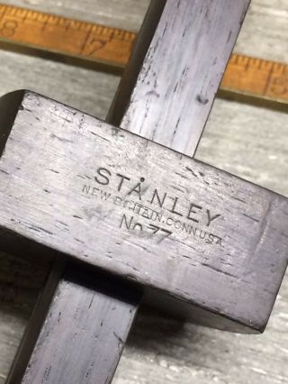 Vintage Stanley No.  77 Rosewood and Brass Mortise Gauge 2