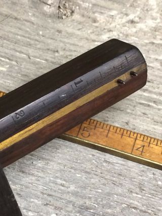 Vintage Stanley No.  77 Rosewood and Brass Mortise Gauge 3