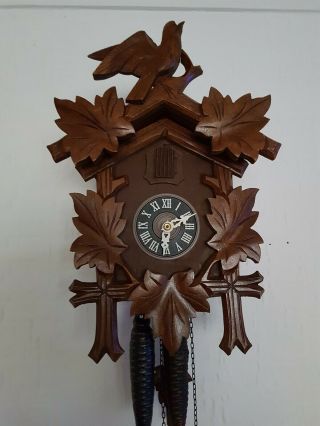 Lovely Black Forest Cuckoo Clock /fully Serviced Very