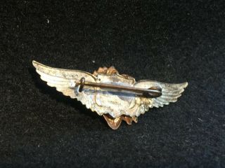 VINTAGE 1920 ' s ANTIQUE INDIAN MOTORCYCLE WINGS PIN - & RARE 2