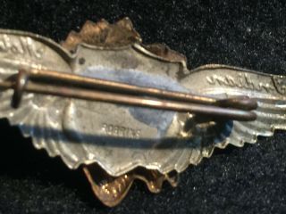 VINTAGE 1920 ' s ANTIQUE INDIAN MOTORCYCLE WINGS PIN - & RARE 3