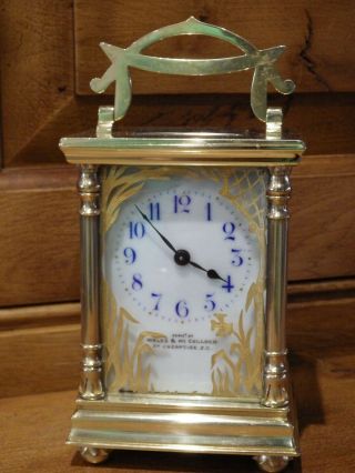 Art Nouveau French Carriage Clock Very Rare Case Style Fully Restored Case & Mt
