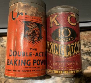 Vintage Baking Powder Tins - Calumet - Kc