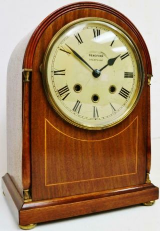 Antique German 8 Day Mahogany Westminster Chime Musical Bracket/mantel Clock