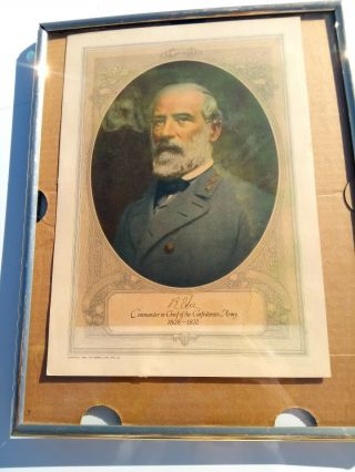 General Robert E Lee Portrait Civil War Confederate 1929 Lithograph 8x10