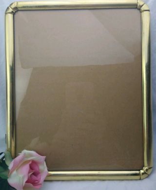 Vintage Brass 8 " X10 " Picture Frame Made In Hong Kong