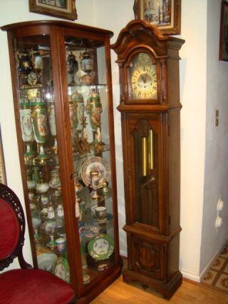 Vintage Germany Hermle Grandfather Clock With Westminster Chime - Great