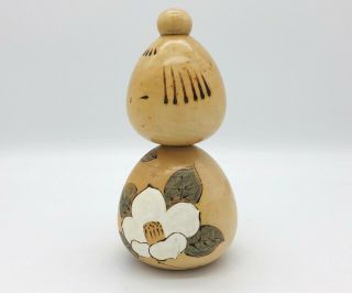 6.  8 inch (17.  5 cm) Japanese vintage wooden sosaku kokeshi doll /cute 2